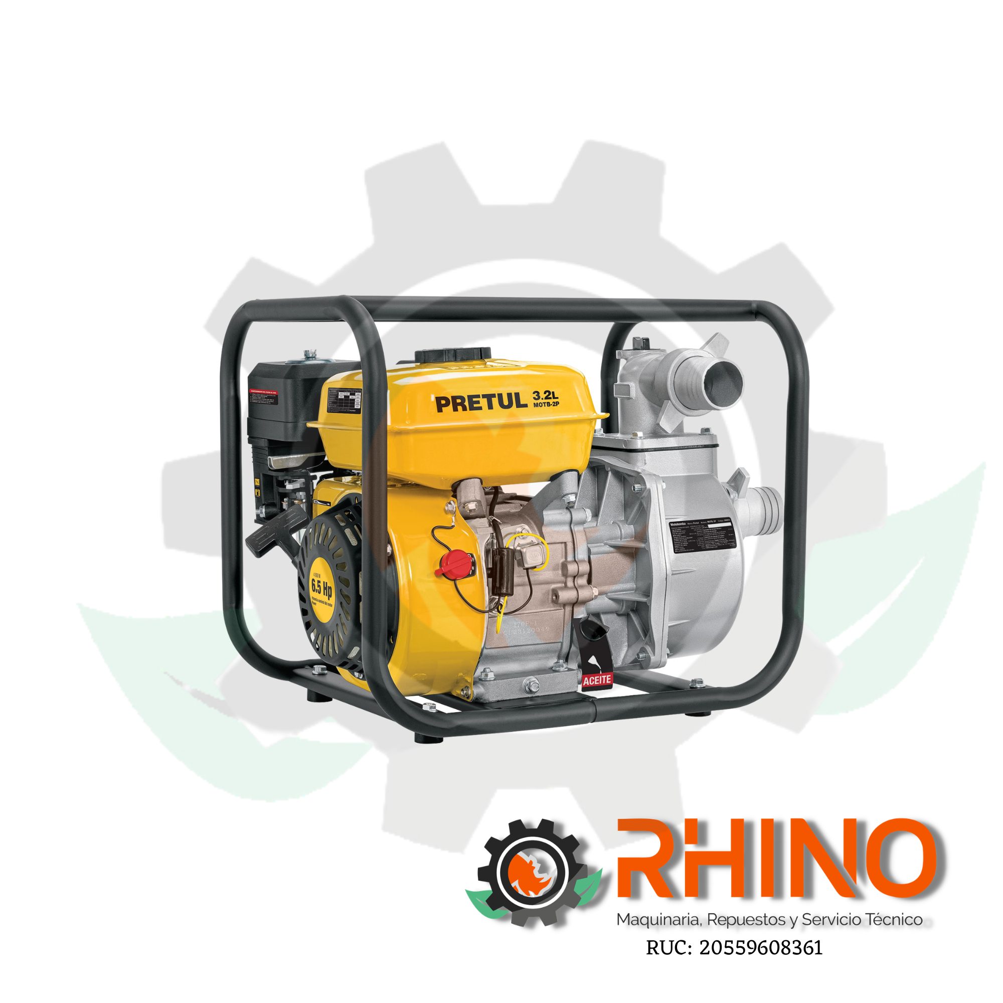 MOTOBOMBA AUTOCEBANTE 2" x 2" A GASOLINA 6 1/2 HP PRETUL MOTB-2P 28029