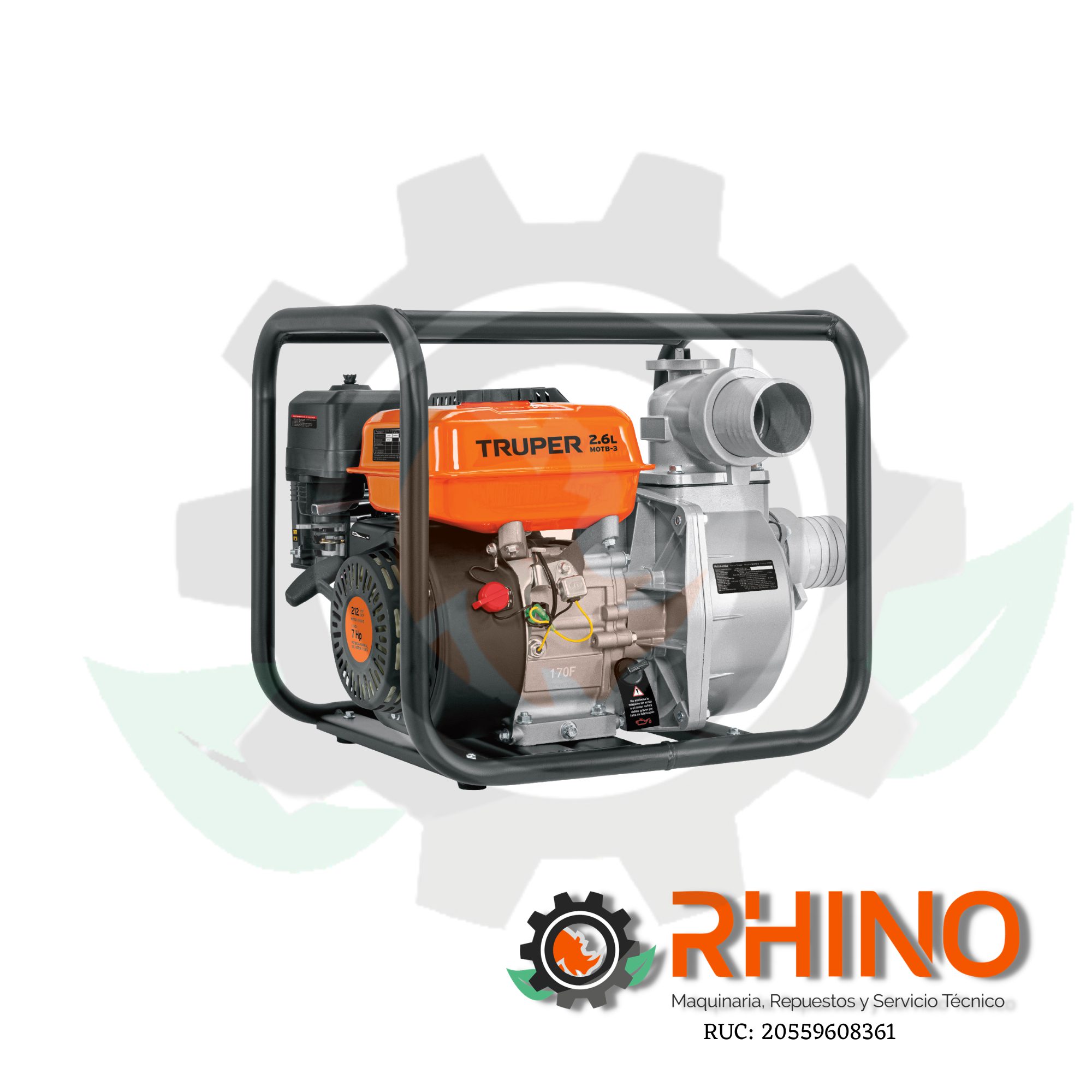 MOTOBOMBA AUTOCEBANTE 3" x 3" A GASOLINA 7 HP TRUPER MOTB-3 17117