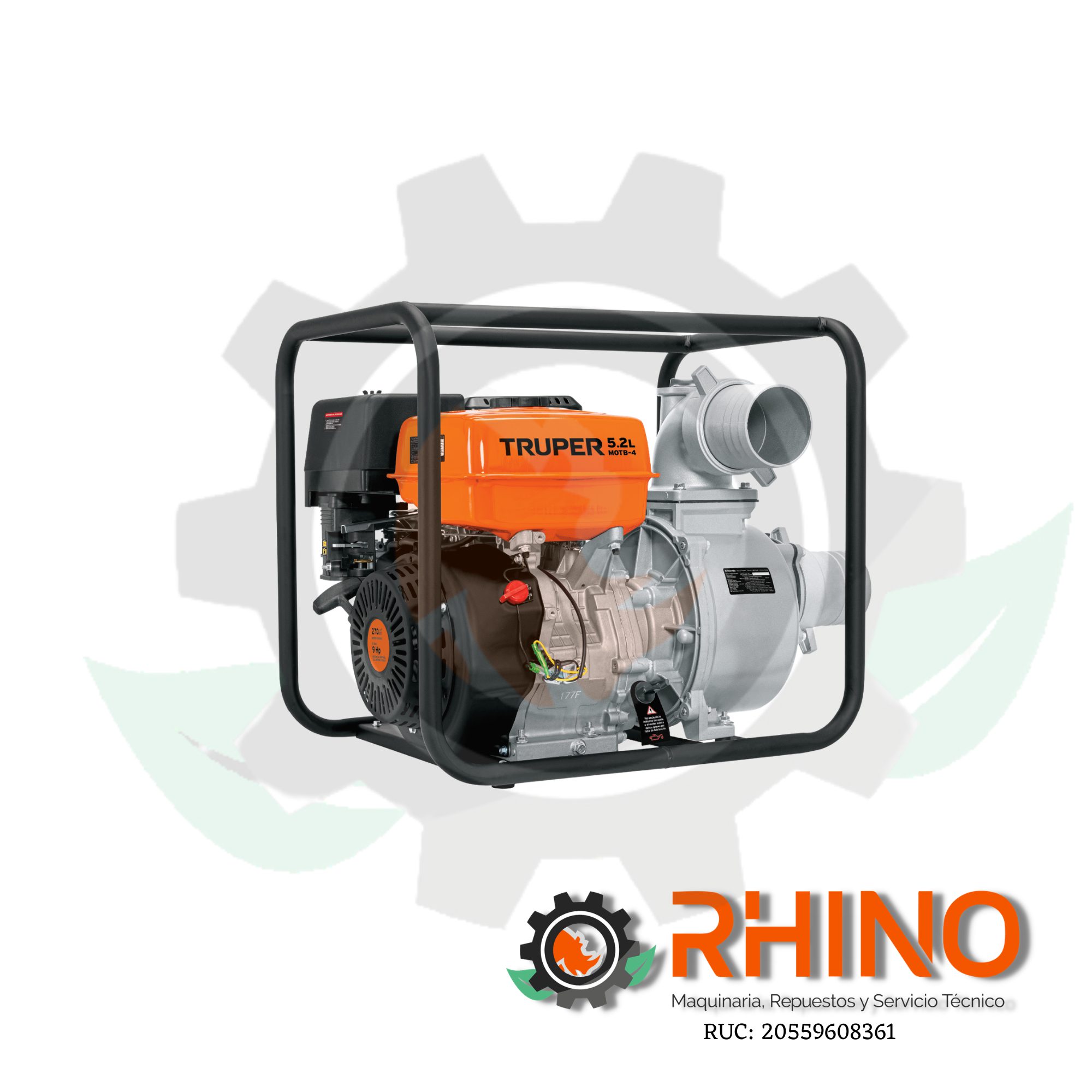 MOTOBOMBA AUTOCEBANTE 4" x 4" A GASOLINA 9 HP TRUPER MOTB-4 17118