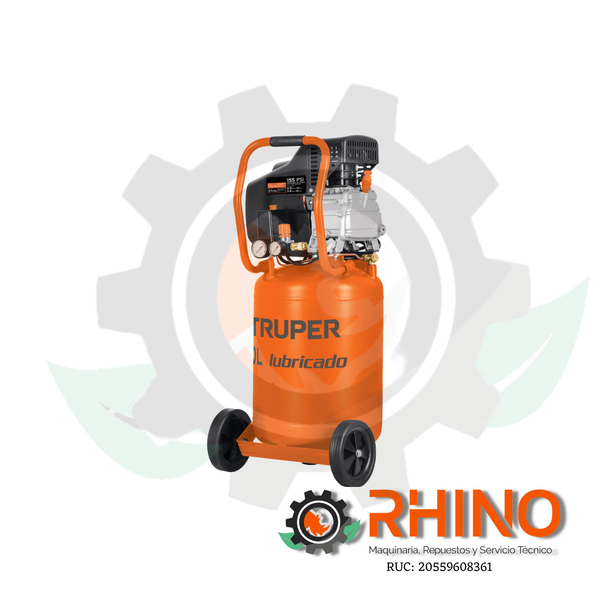 COMPRESOR VERTICAL DE 50 L, 3-1/2 HP 220 V TRUPER COMP-50LV-260 102117