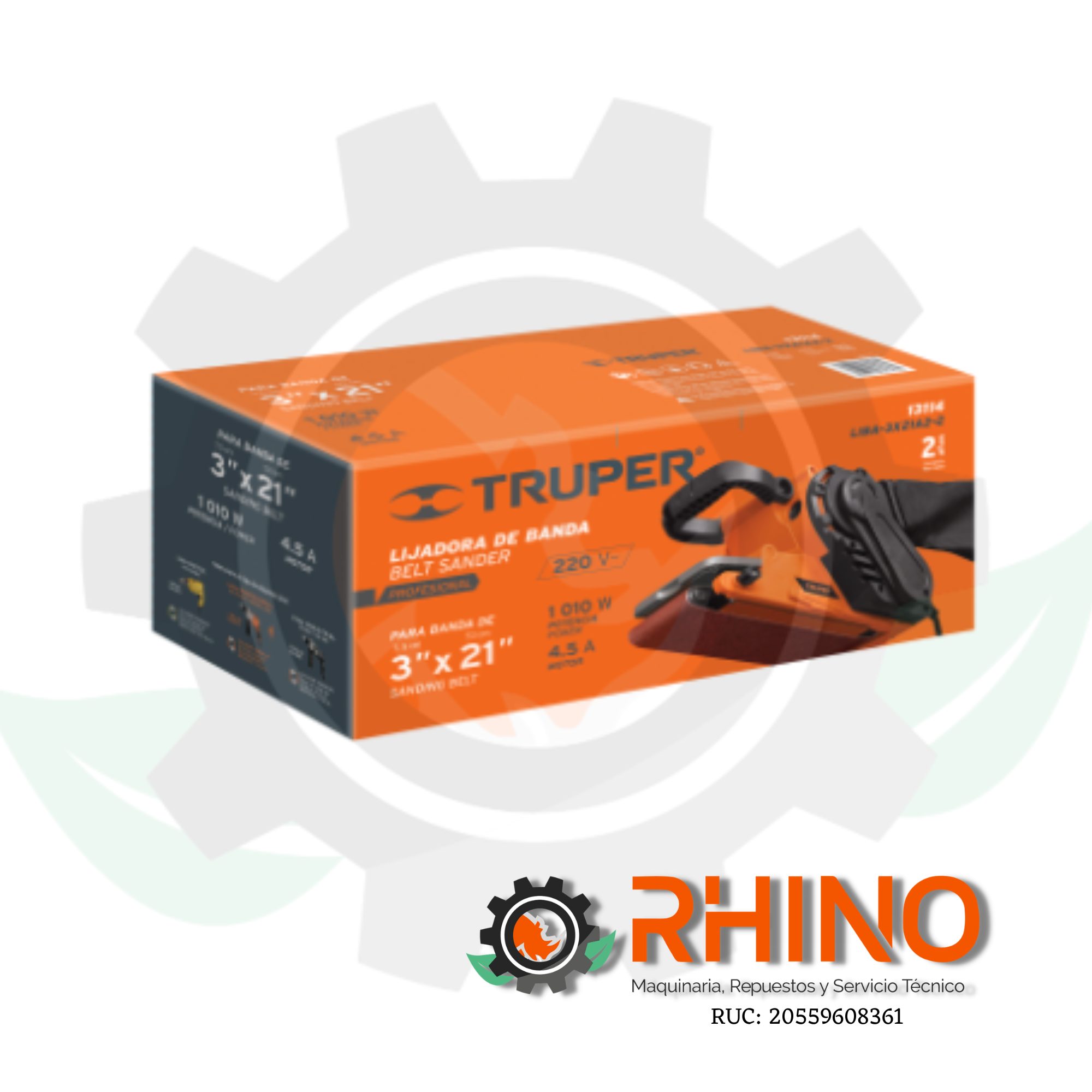LIJADORA DE BANDA PROFESIONAL 1,010W TRUPER LIBA-3X21A2-2 - Imagen 2