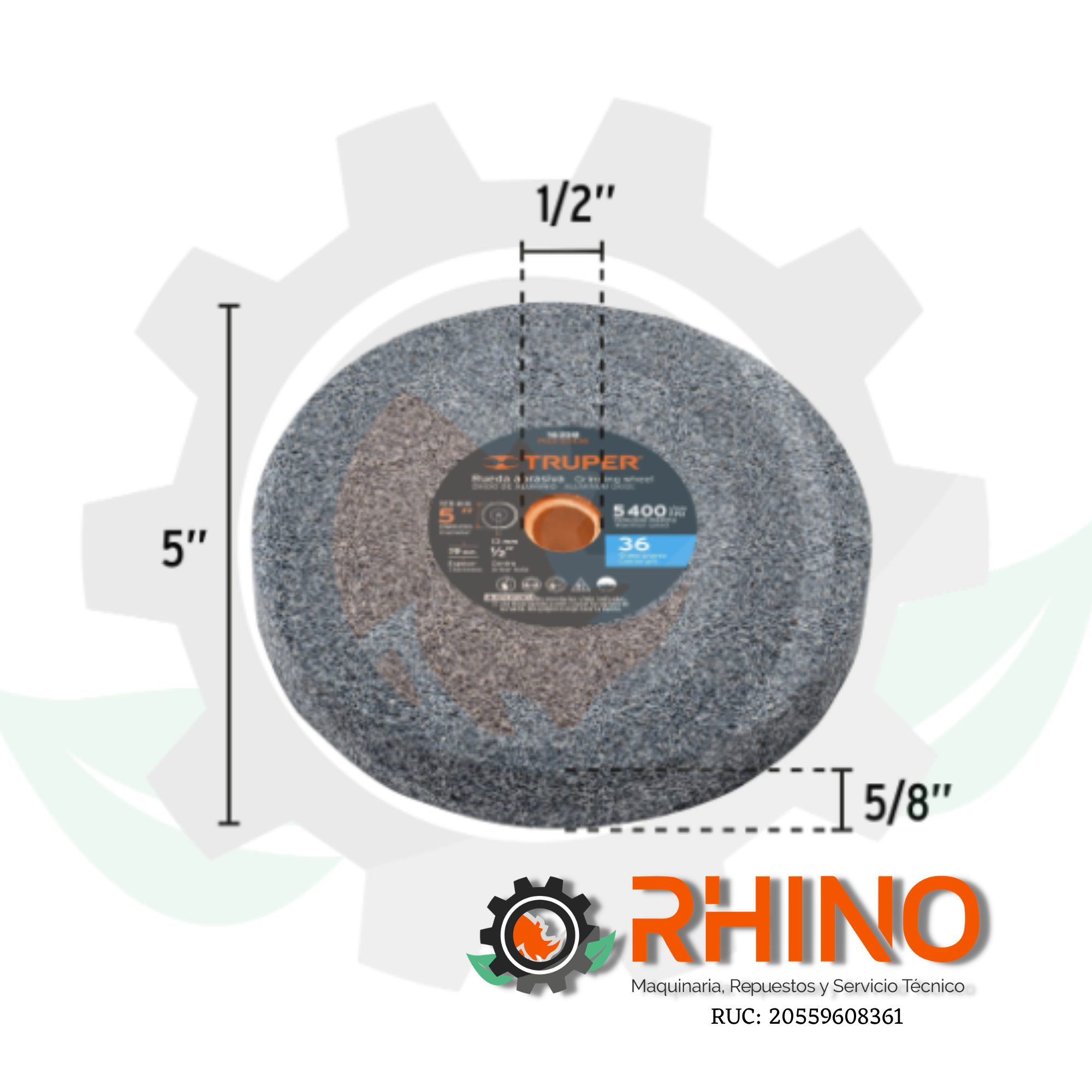 ESMERIL DE BANCO DE 5" 1/6Hp, 220V, PRETUL - Imagen 3
