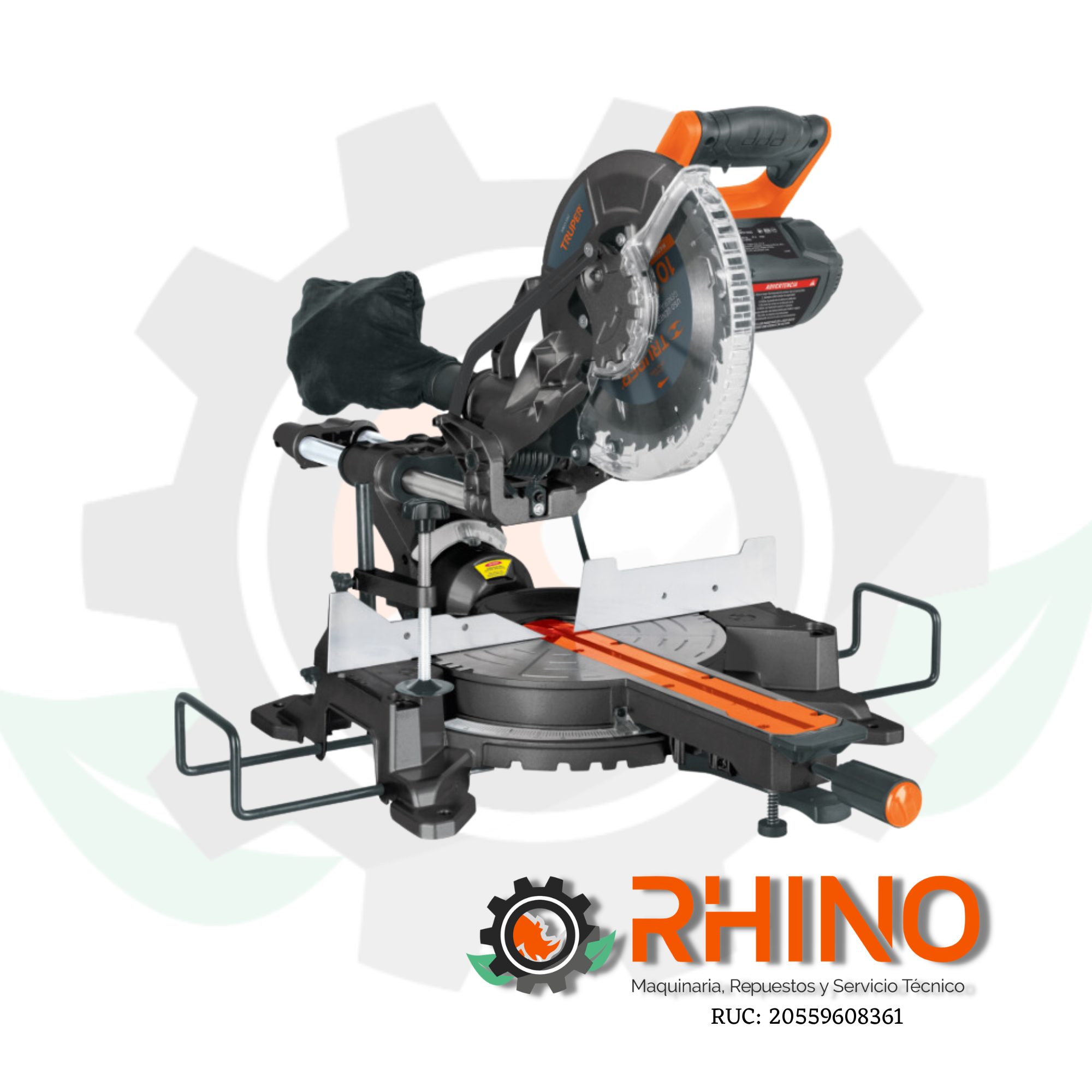 SIERRA INGLETEADORA TELESCOPICA COMPUESTA PARA CORTE DE MADERA Y ALUMINIO, 10", 2 1/2 HP TRUPER