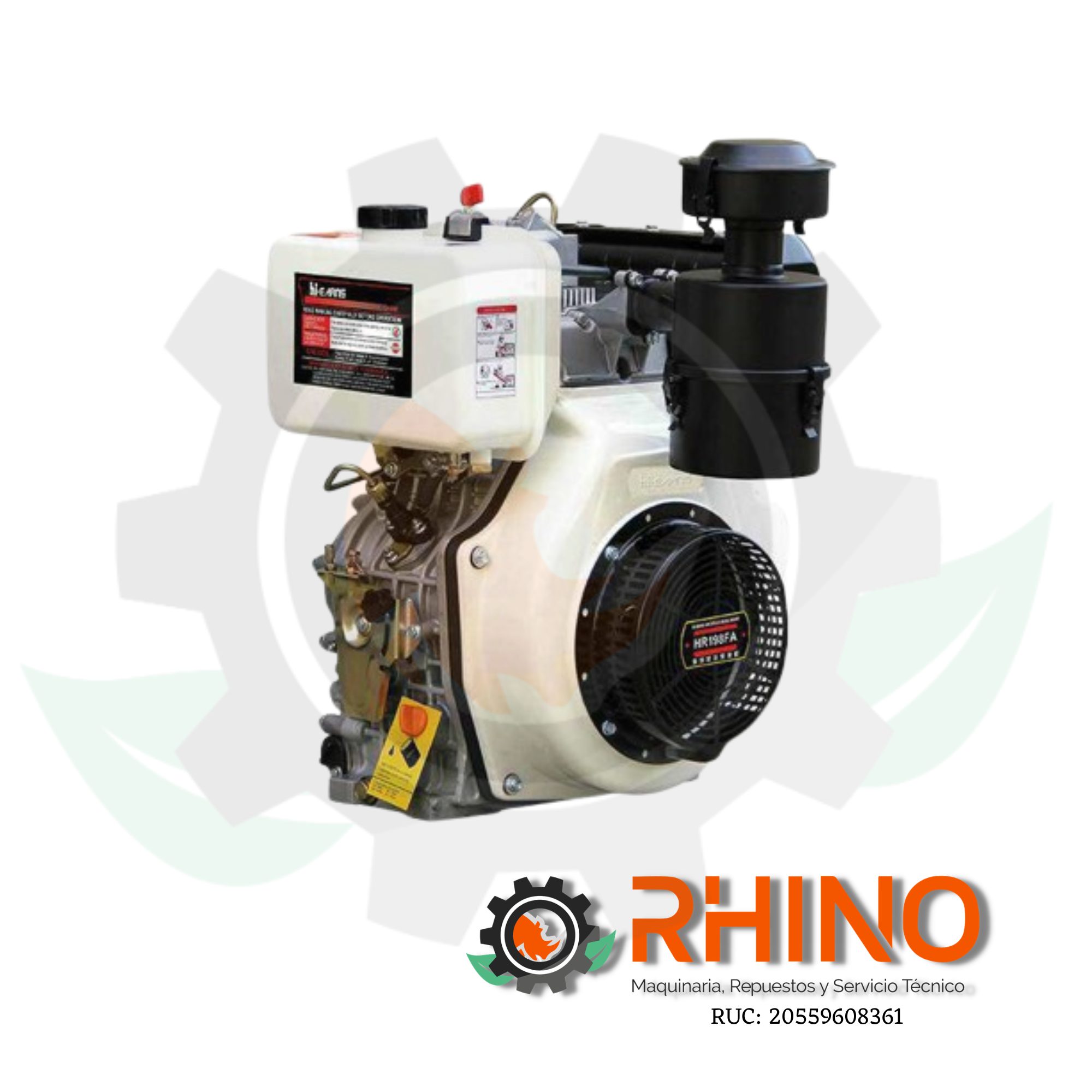 MOTOR DIESEL 15 HP REFIGERADO POR AIRE HIEARNS HR198FAE