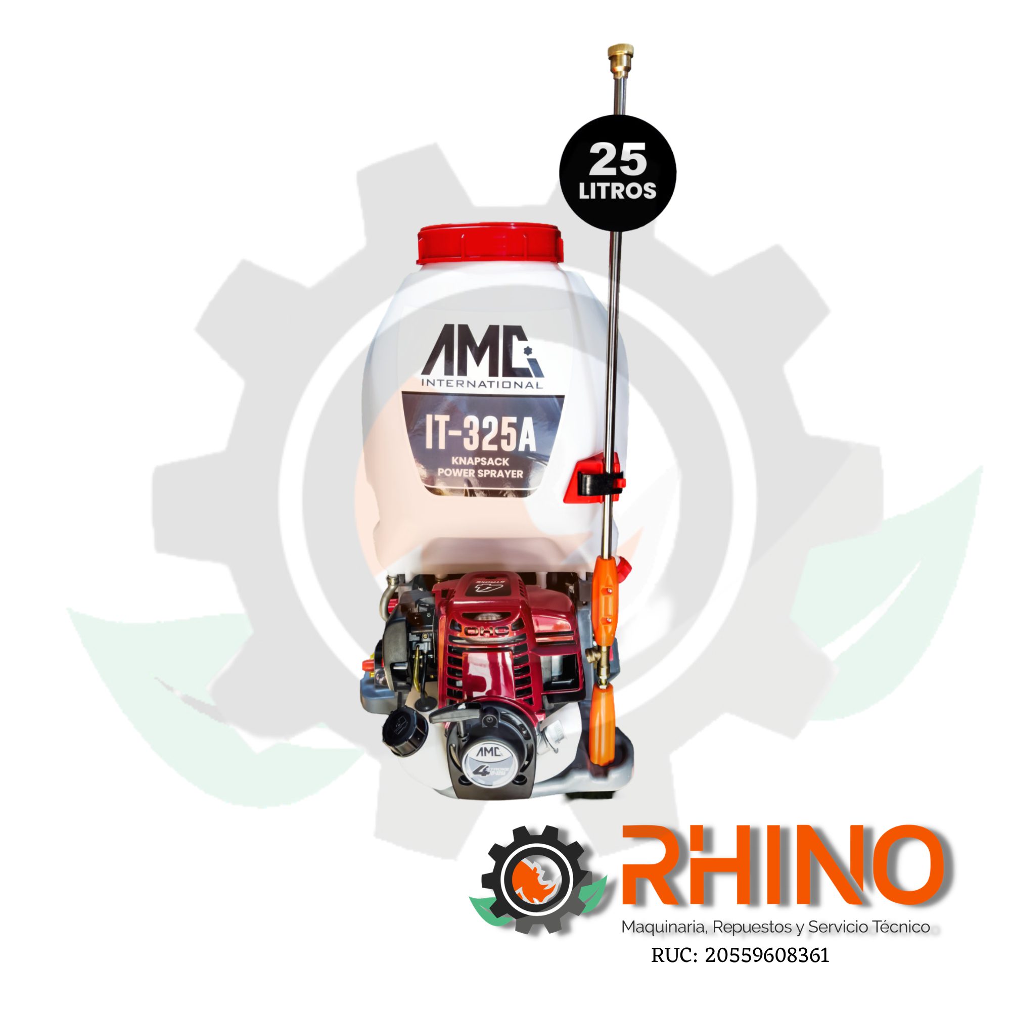 MOTOPULVERIZADOR DE 25 LITROS 1.6 HP EJE CERAMICO AMCI IT325A
