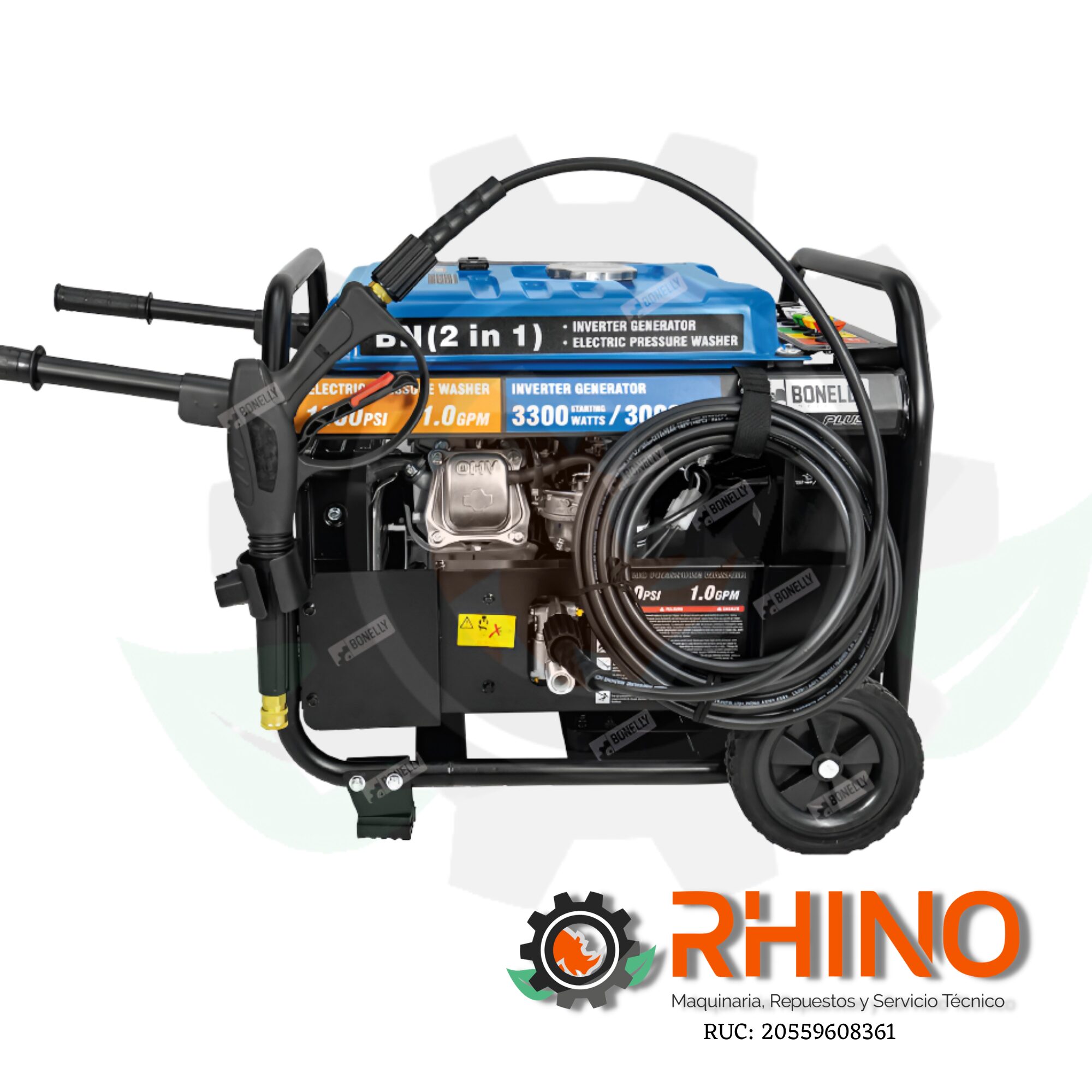 GENERADOR GASOLINERO INVERTER MONOFÁSICO 3KW BONELLY BN(2IN1)