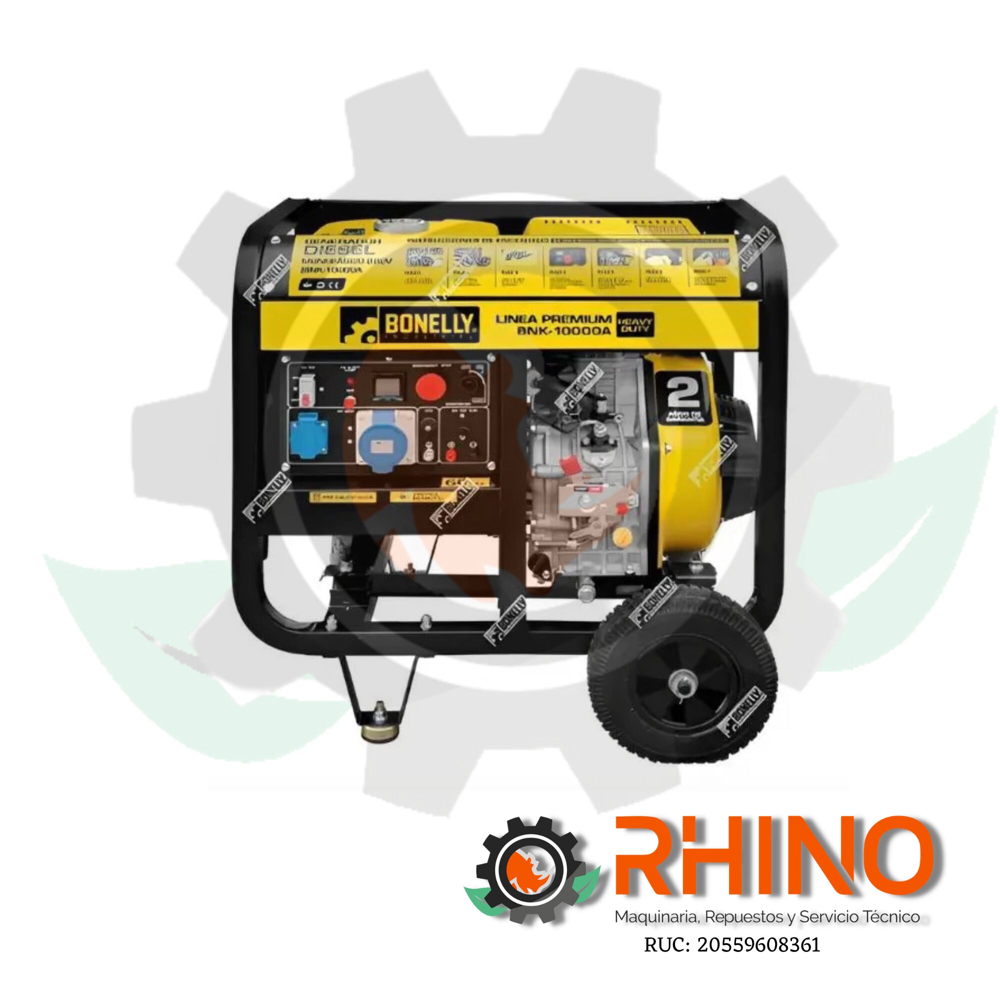 GENERADOR DIESEL ABIERTO MONOFÁSICO 220V 7KW BONELLY BNK-10000A