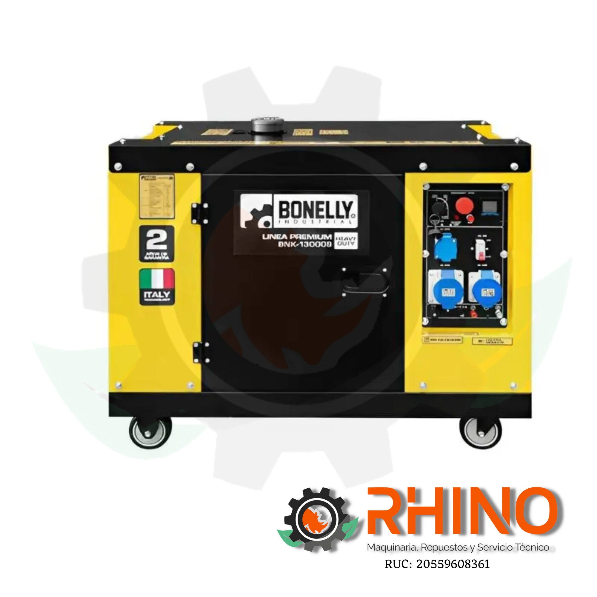 GENERADOR DIESEL SILENCIOSO MONOFÁSICO 220V 9KW BONELLY BNK-13000S