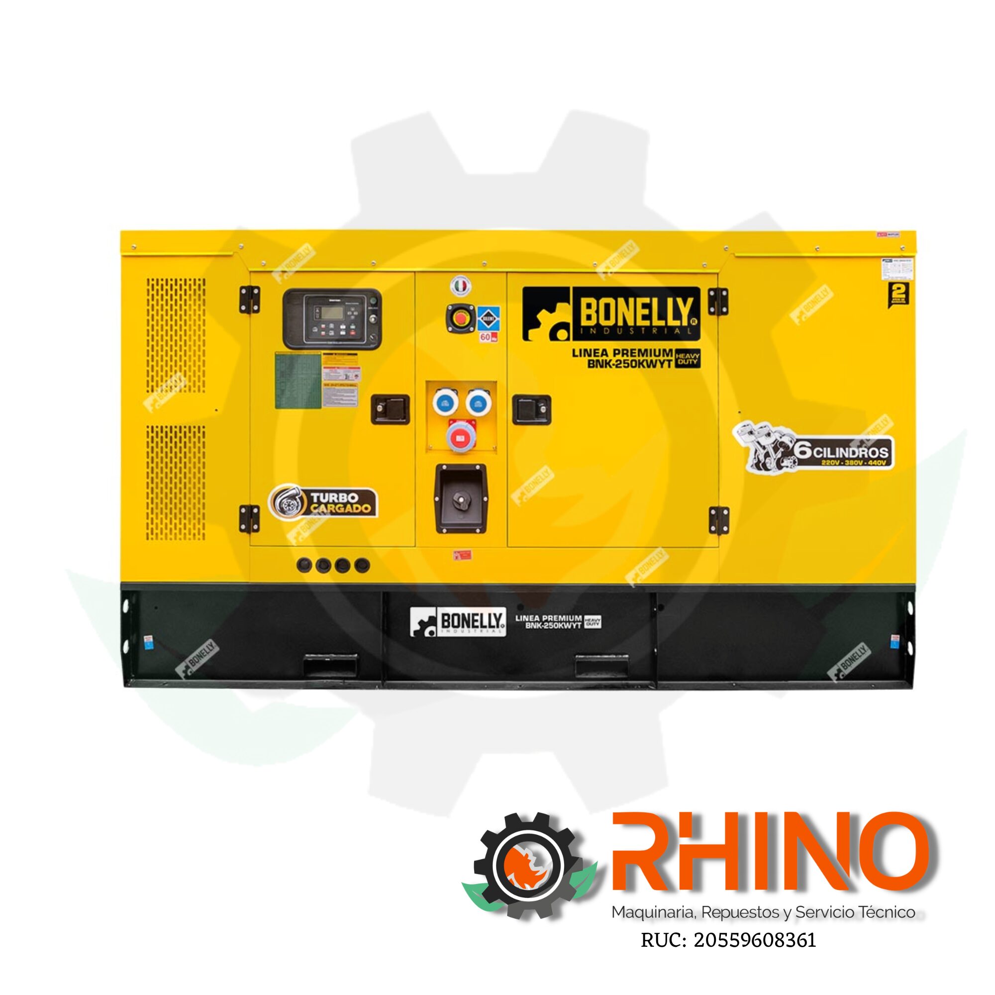 GRUPO ELECTRÓGENO DISIEL TRIFÁSICO 250KW BONELLY BNK-250KWYT