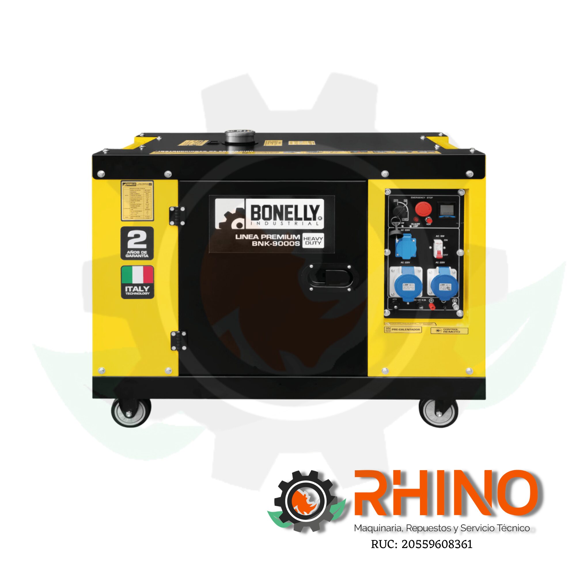 GENERADOR DIESEL SILENCIOSO MONOFÁSICO 6KW BONELLY BNK-9000S
