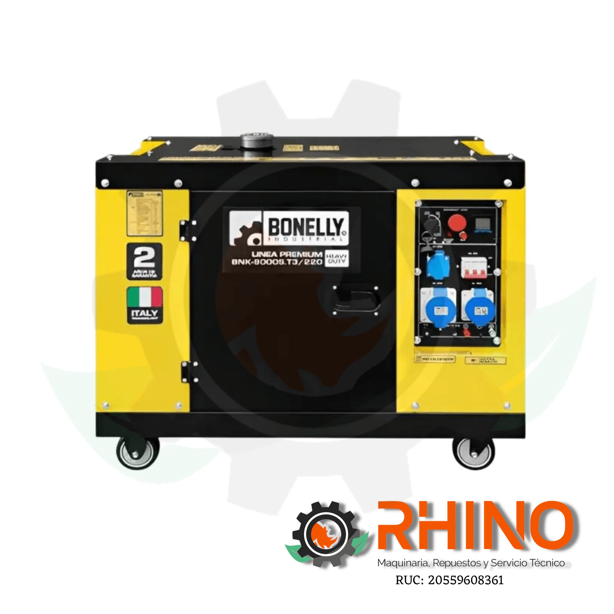 GENERADOR DIESEL SILENCIOSO MONOFÁSICO 9KW BONELLY BNK- 9000S.T3/220