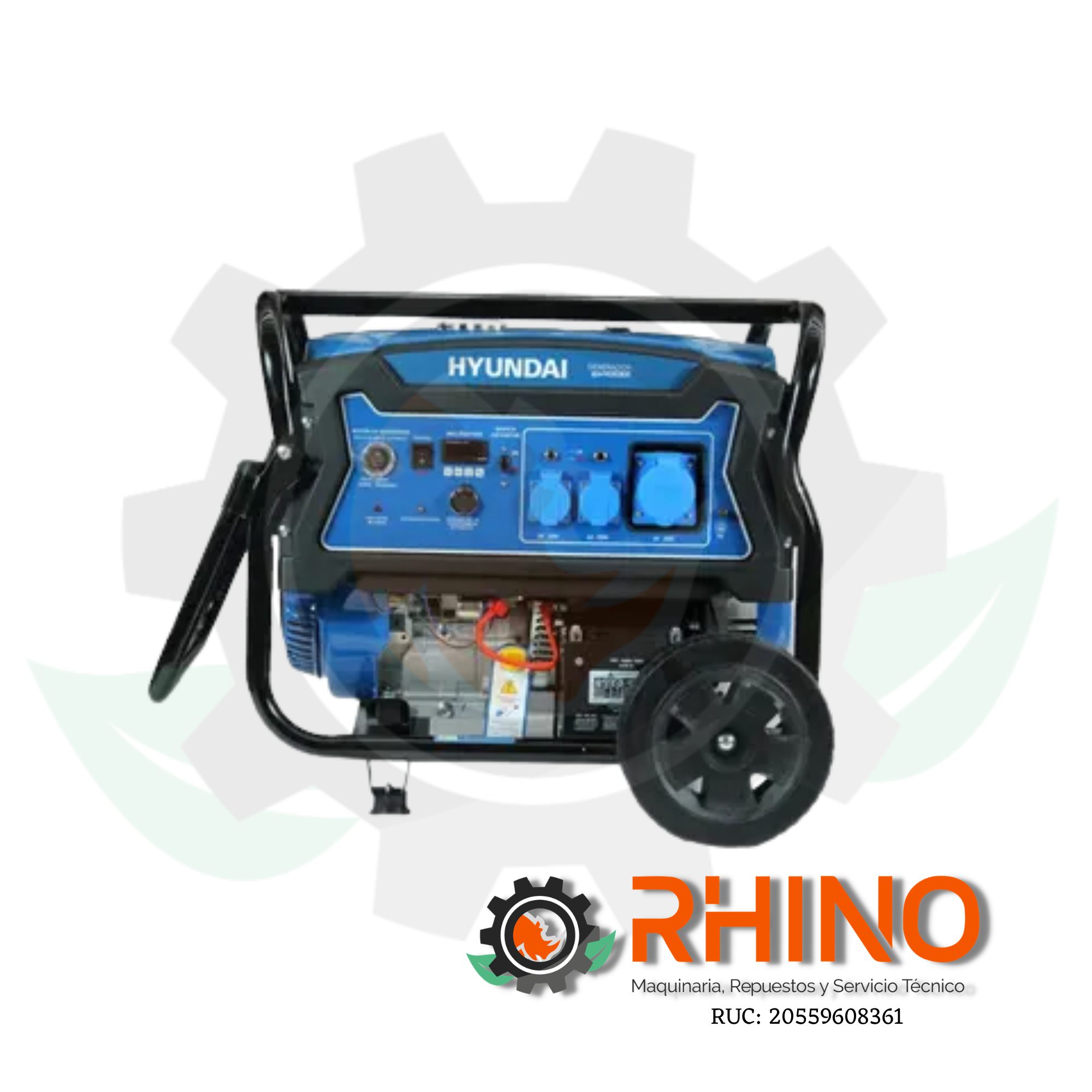 GENERADOR GASOLINERO TRIFÁSICO 7.5KW HYUNDAI T2.HYGT9250E